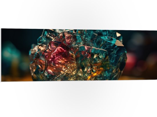 PVC Schuimplaat- Kristal - Glas - Kleuren - 120x40 cm Foto op PVC Schuimplaat