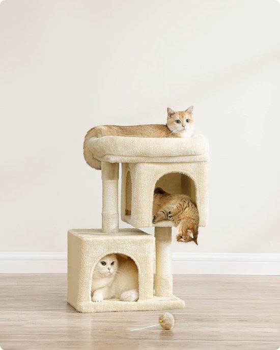 Kattenkrabpaal | 65 cm | Zwart/Wit - HandelsOnderneming