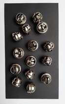 Kattenbelletjes - kerstmuts belletjes - zilver kleur - 15 stuks - doorsnede 15 mm - kattenbellen
