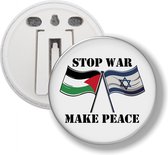 Button Met Clip - Stop War Make Peace