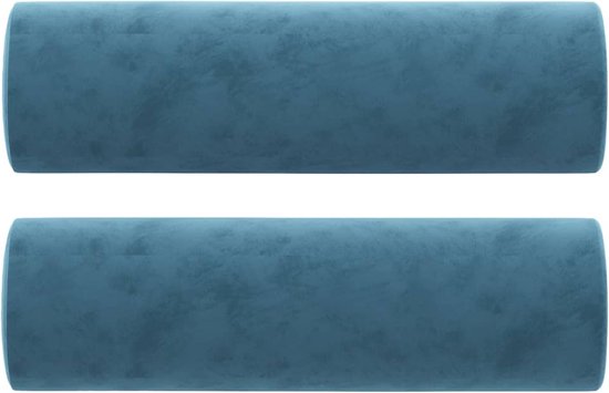 vidaXL - Sierkussens - 2 - st - 15x50 - cm - fluweel - blauw