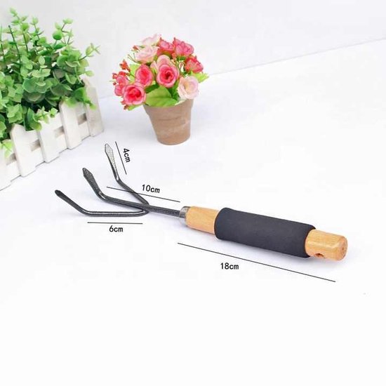 Synx Tools Mini Tuinkrabber Metaal 32 cm - hark - Tuinkrabber Mini- Mini tuingereedschap - Onkruidverwijderaar - Handgereedschap - Moestuin benodigheden van Synx Tools — afbeelding 4
