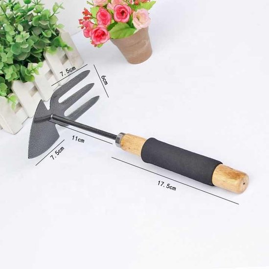 Synx Tools Mini schoffel met klauwen Metaal 29 cm - Schoffel Mini- Mini tuingereedschap - Onkruidverwijderaar - Handgereedschap - Moestuin benodigheden van Synx Tools — afbeelding 5