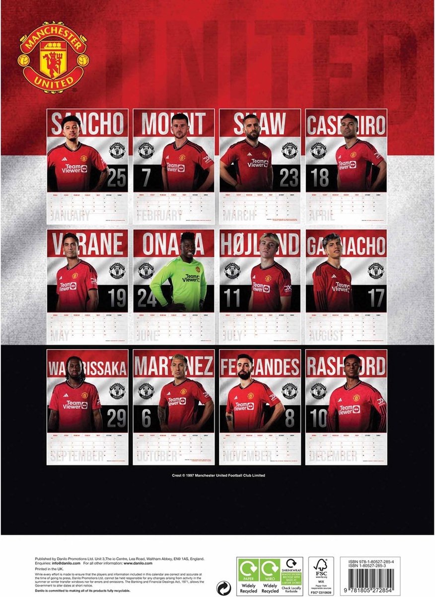 Manchester United FC Kalender 2024