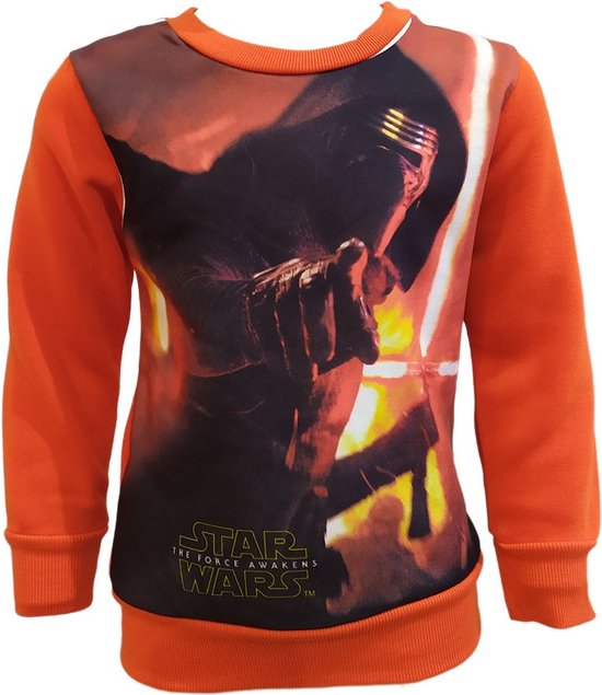 Star Wars - sweater - Darth Vader - oranje - maat 104