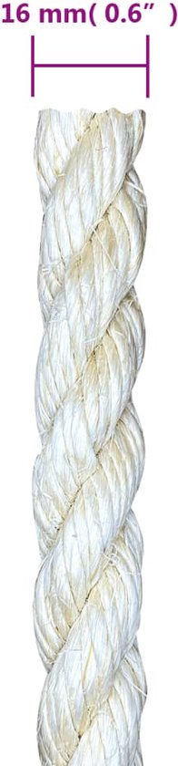 vidaXL-Corde-16-mm-25-m-100%-sisal