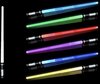 foto van KIMU Licht Zwaard Uitschuifbaar - Lightsaber Lichtzwaard Space Star - LED Gekleurde Lamp Stok Lampjes Gekleurd Wars