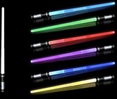 KIMU Licht Zwaard Uitschuifbaar - Lightsaber Lichtzwaard Space Star - LED Gekleurde Lamp Stok Lampjes Gekleurd Wars Festival