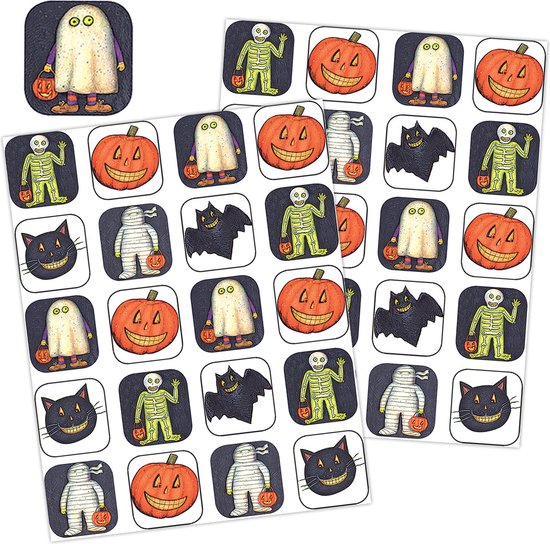 Stickervellen Halloween – 40 Halloween Stickers