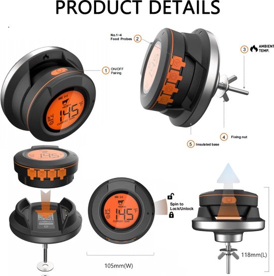 Bluetooth Dome Thermometer