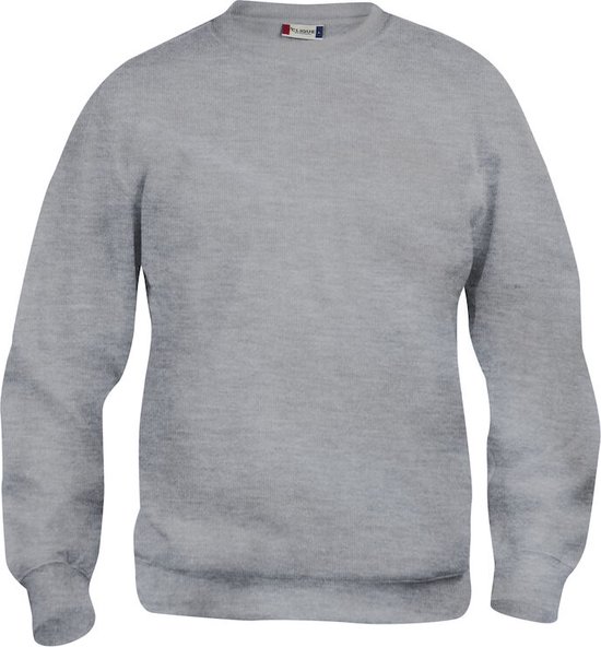 Clique Basic Roundneck Sweater Grijs-melange maat XS