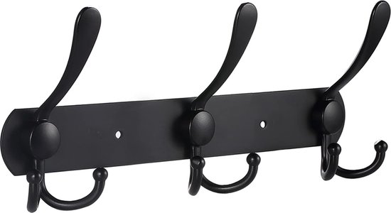 Heavy Duty kapstok haken muur mount, flip down piano stijl rek hanger voor opknoping jassen sleutels hoeden gewaad en handdoeken - walnoot, 6 haken Heavy Duty kapstok haken muur mount, flip down piano stijl rek hanger voor opknoping jassen sleutels hoeden gewaad en handdoeken - walnoot, 6 haken