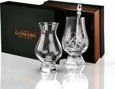 Ensemble exclusif de verres à whisky Glencairn Cut avec pichet et pipette - 16 % de cristal de plomb - Fabriqué en Écosse