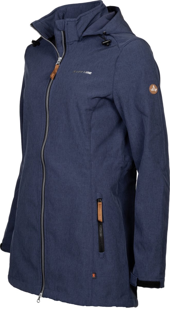 Life Line Kya Softshell Parka Dames Donkerblauw
