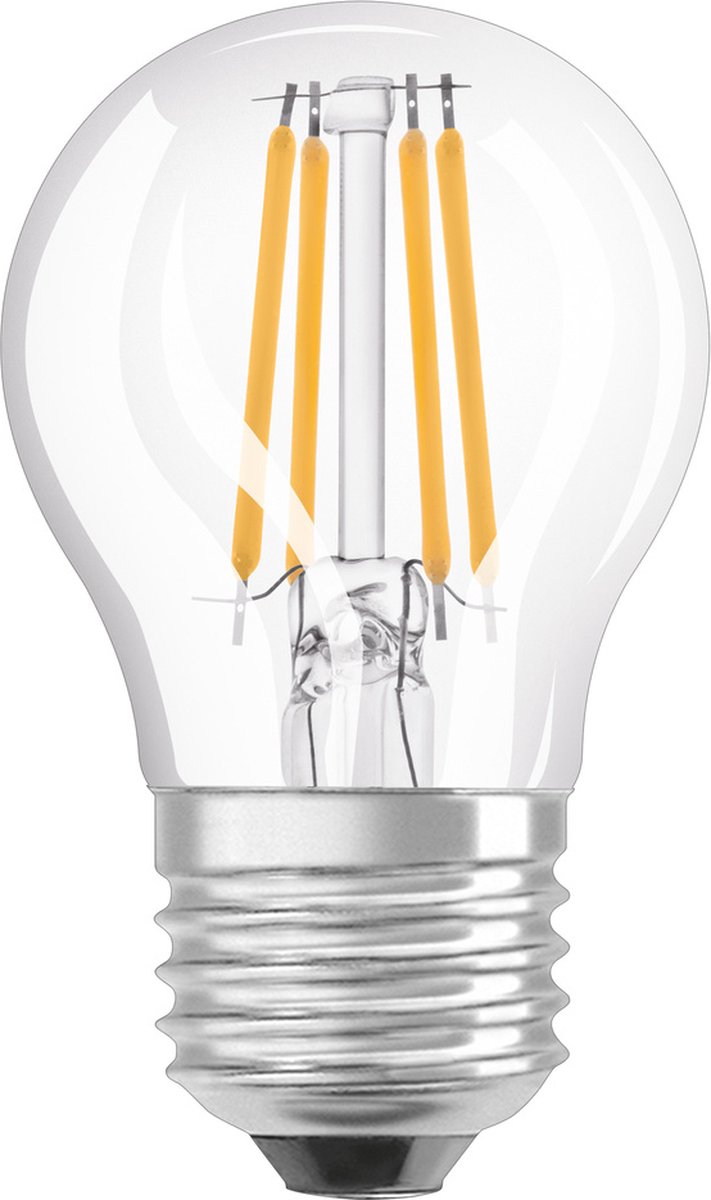 Ledvance Classic LED E27 Peer Filament Helder 4.2W 470lm - 927 Zeer Warm Wit | Beste Kleurweergave - Dimbaar - Vervangt 40W