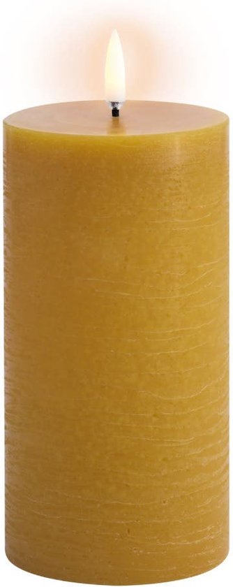 Uyuni led-kaars Rustic 7,8 x 15,2cm curry yellow