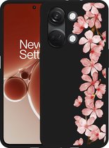 Cazy Hoesje Zwart geschikt voor OnePlus Nord 3 5G Flower Branch