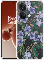 Cazy Hoesje geschikt voor OnePlus Nord 3 5G Purple Flowers