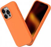 Geschikt voor RhinoShield Apple iPhone 15 Pro SolidSuit Back Cover Hoesje - Oranje