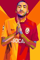Hakim Ziyech Poster | Ziyech Poster | Galatasaray | Voetbalposter | 61x91cm | Geschikt om in te lijsten