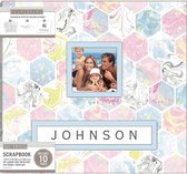 K&Company - Marbled Hexagon Frame-A-Name Album Post Bound 12"X12" (30749405)