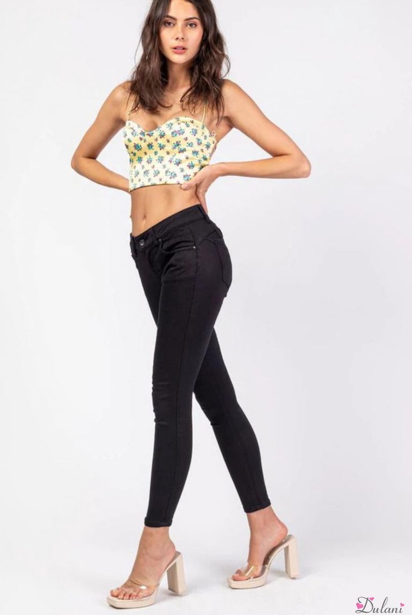 Broek Toxik3 Push-up medium hoge taille zwart