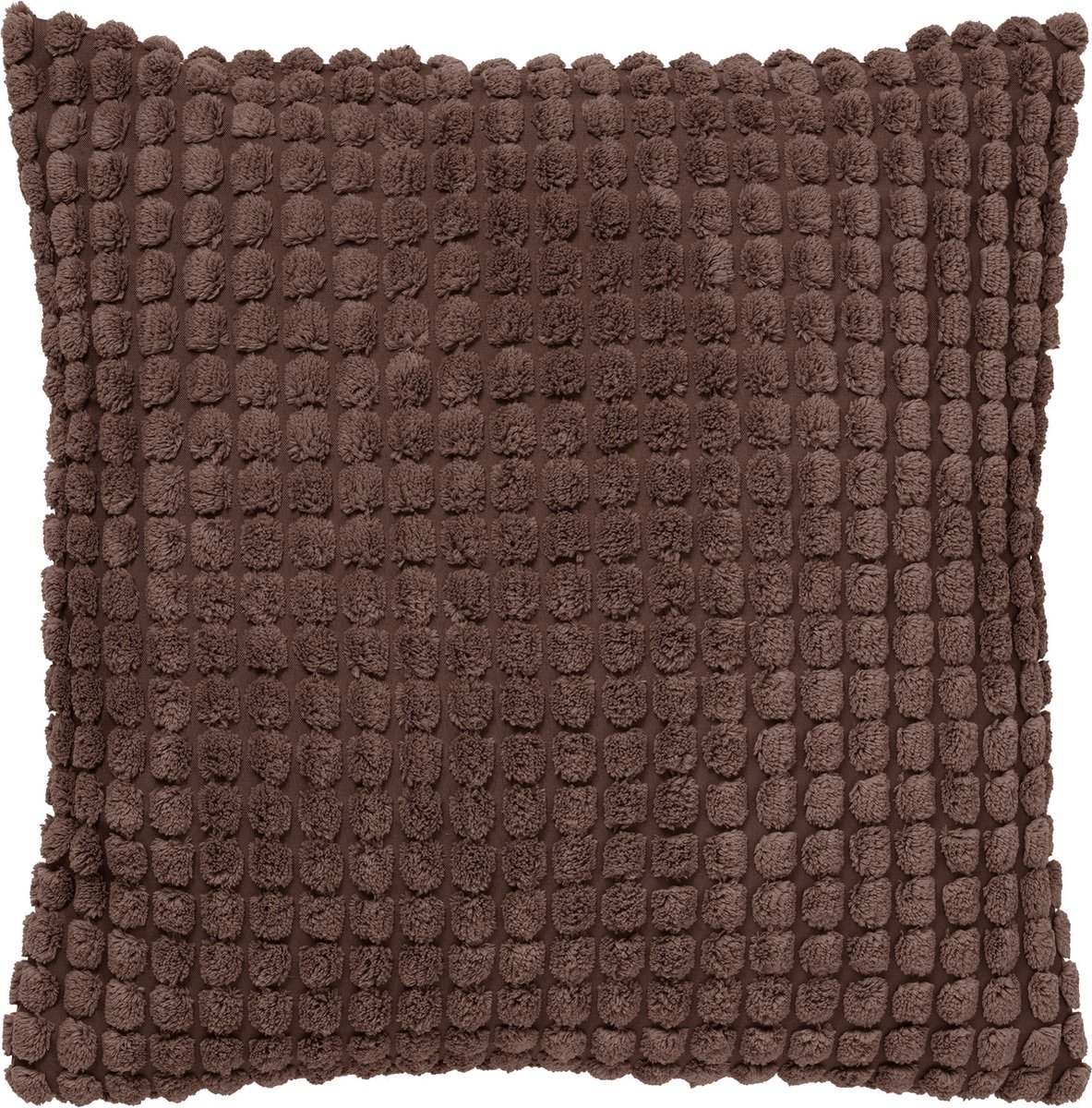 Dutch Decor ROME - Kussenhoes 45x45 cm - 100% polyester - effen kleur - Chocolate Martini - donkerbruin - met rits - zonder binnenkussen