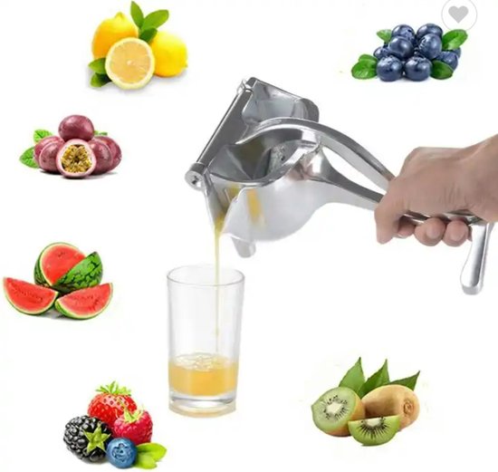 Fruitpers handmatig- Zilver- Inclusief schenkfunctie- Sinaasappelpers- Citroenpers — afbeelding 3