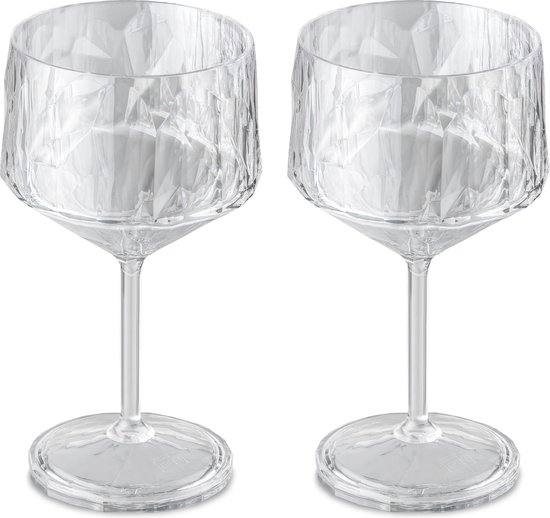 Koziol Superglas Club No. 6 Cocktail Glasses 2-Pack - Unbreakable Crystal Clear Plastic (Rose Quartz, 300ml) - View #11