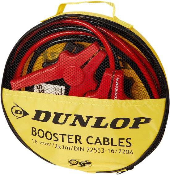 Dunlop - Booster Startkabels 16mm2 - 2x3m - 220A + opbergtas