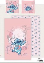 Disney Lilo & Stitch Dekbedovertrek - Tweepersoons - 240 X 220 Cm – Katoen (Roze)
