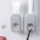 2x Automatische Ecoco Tandpasta Dispenser | Tandpasta dispenser | Toothpaste dispenser | Tandpasta | Tandpasta uitknijper | Toothpaste - Grijs
