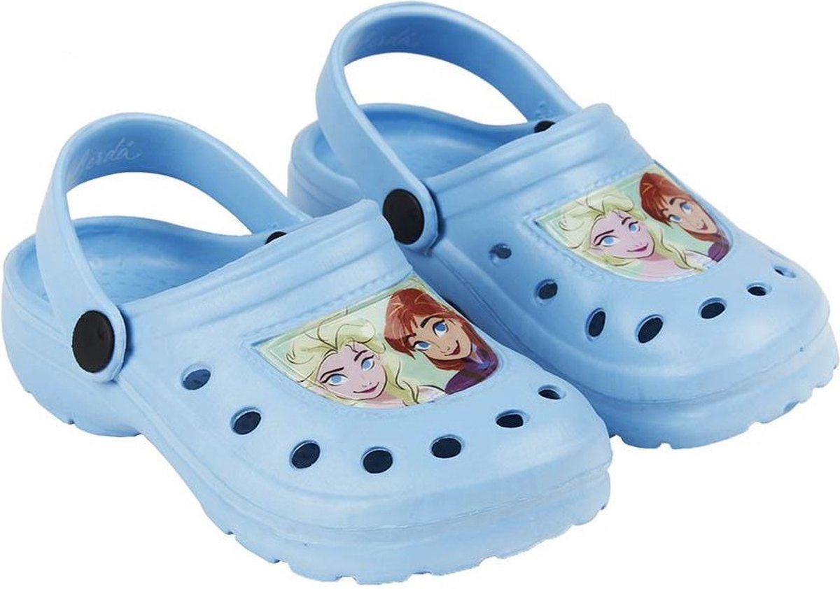 Disney Frozen klompen Elsa Anna strandklompen strandslippers kinderklompen slippers instappers blauw