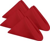 Doekservetten [24 Pak, Rood] 43x43cm, 100% Polyester Diner Servetten met Omzoomde Randen, Wasbare Servetten Ideaal voor Partijen, Bruiloften en Diners