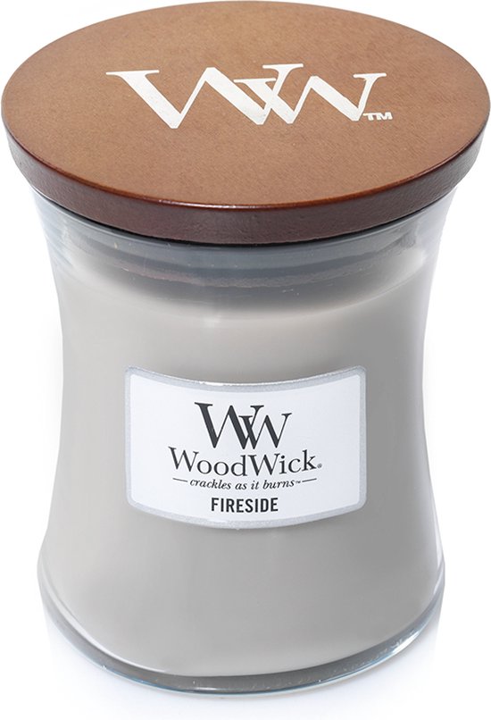 WoodWick Hourglass Medium Geurkaars - Fireside - Woodwick
