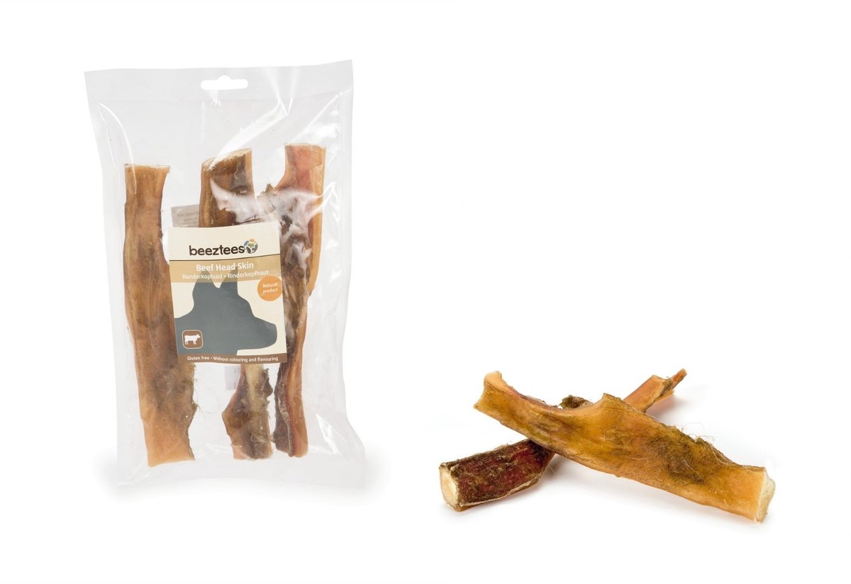 Beeztees Runderkophuid - hondensnack - 3 x 20 cm