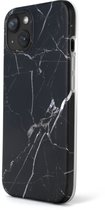 R2B® Marmer hoesje geschikt voor iPhone 14 - Model De Bilt - Inclusief screenprotector - Gsm case - Zwart