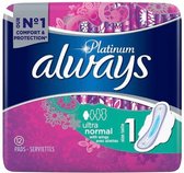 Serviettes hygiéniques Always Platinum Normal (Taille 1 ) - 4x48pcs - Pack économique