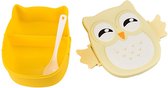 Narimano® Voedsel Box Container, Cartoon Uil Plastic Lunch - Draagbaar voor Kinderen - Volwassen voor School Kantoor - Picknick Reizen Buitenshuis