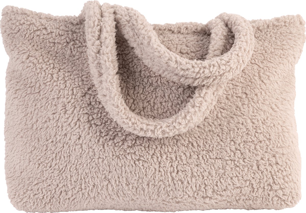 Mistral Home - TAS - teddy - 50 x 38 x 10 cm - effen kleur - beige