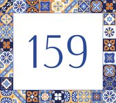 Huisnummerbord nummer 159 | Huisnummer 159 |Klassiek huisnummerbordje Dibond | Luxe huisnummerbord