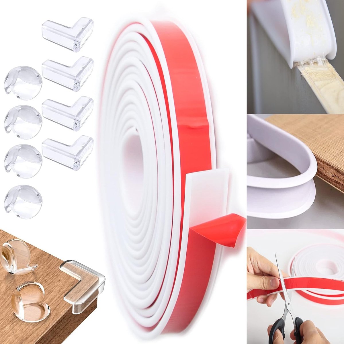 Corner protectors baby - safety baby accessories - corner protectors Table - baby table corner protectors_ 5m,_8pcs
