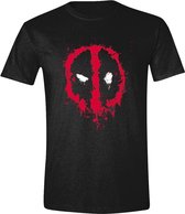PCMerch Deadpool - Splat Logo Heren Tshirt - XL - Zwart
