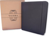 Vultera - Schrijfmap A4 met ritssluiting - Conferentiemap - Schrijfblok - Zwart