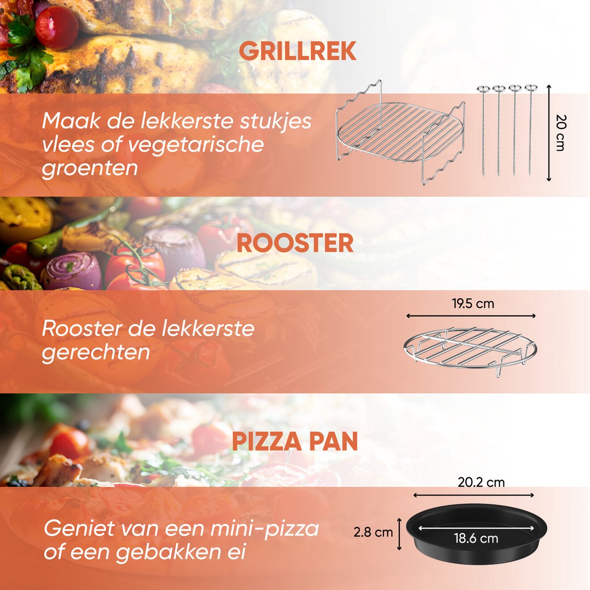 UNBOX Set d'accessoires pour friteuse à air chaud double – Convient pour  les friteuses