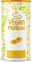 Alpha Foods Vegan Proteine poeder - Eiwitpoeder goed als maaltijdshake of ontbijtshake, Plantaardige Proteine Shake van zonnebloempitten, lijnzaad, amaranth, pompoenzaad, erwten en gekiemde rijst, 600 gram voor 40 shakes, met Pindakaas smaak