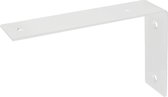 Maison DAM 1x Plankdrager L vorm - Wandsteun – Voor plank 20/25cm – Wit - Incl. bevestigingsmateriaal + schroefbit