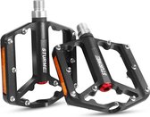 Fietspedalen, MTB-pedalen met reflectoren en 3 afgedichte lagers, 9/16 inch antislip anti-stofpedalen fiets voor mountainbike, BMX, racefietspedalen