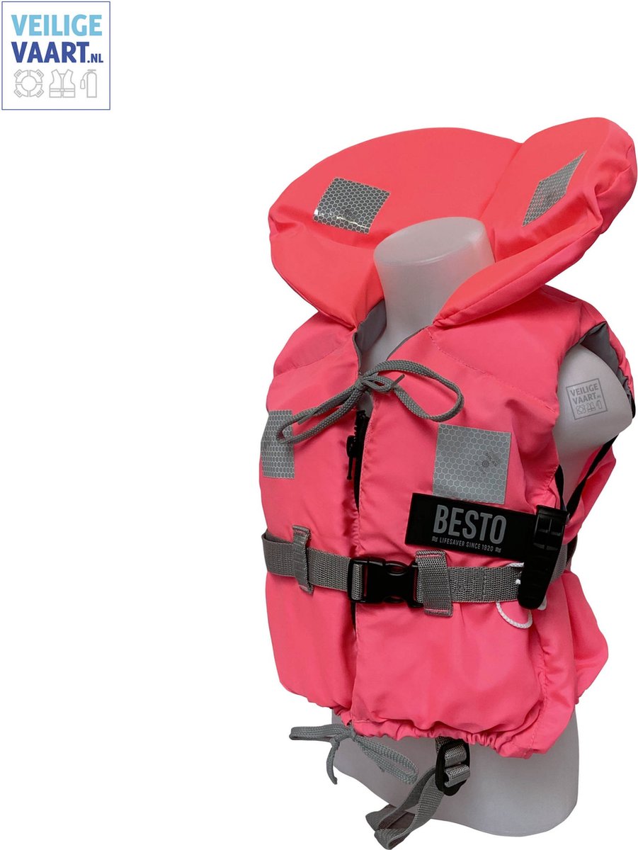 Besto Racingbelt 40N Roze Reddingsvest voor 5 - 15kg — afbeelding 2