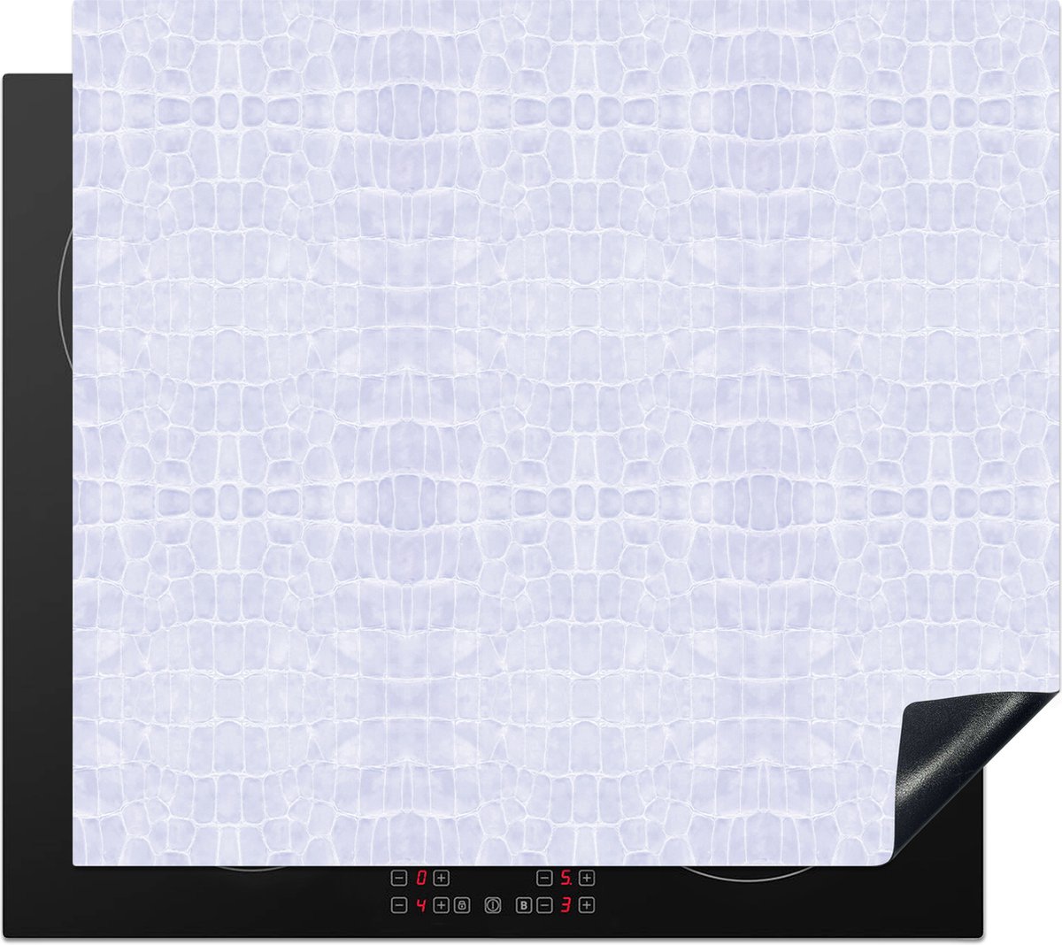 KitchenYeah® Inductie beschermer 57.6x51.6 cm - Inductie beschermer - Leer - Blauw - Dierenhuid - Kookplaataccessoires - Afdekplaat voor kookplaat - Inductiebeschermer - Inductiemat - Inductieplaat mat